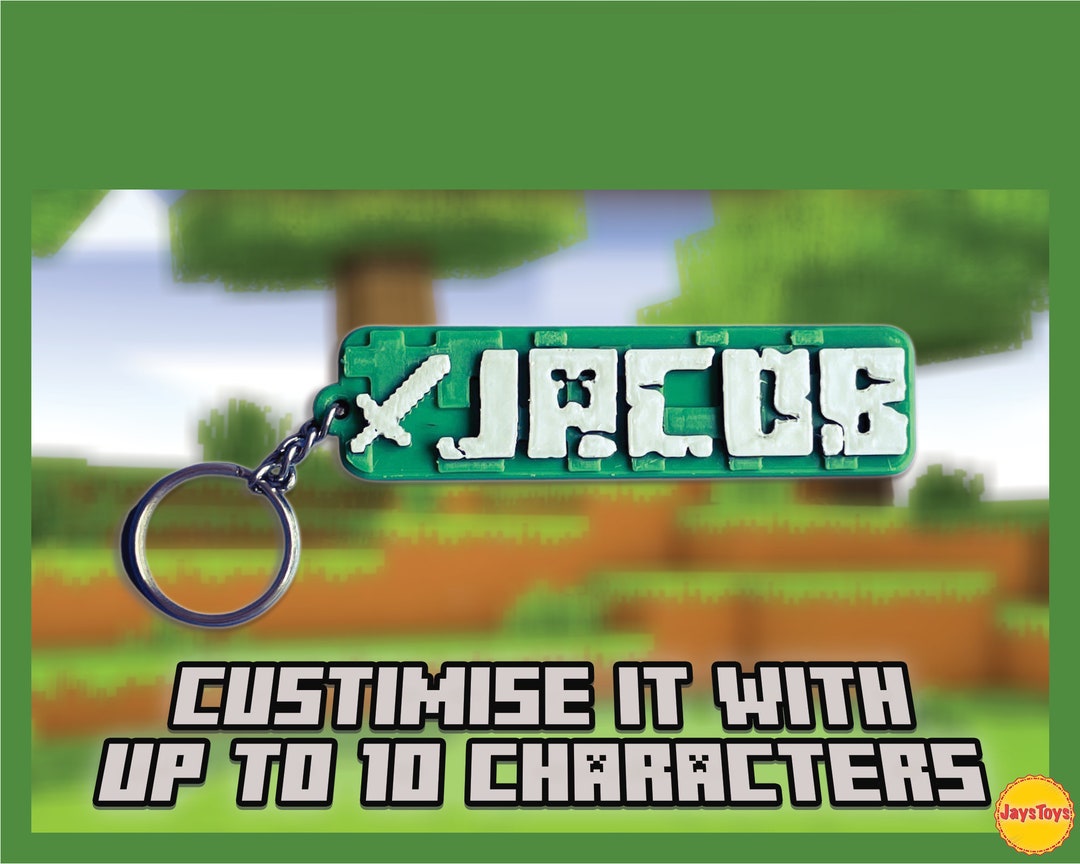 Minecraft Custom Keyring Minecraft Keychain School Bag Etsy
