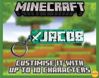 Minecraft Keychain Etsy