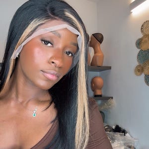 Human hair side part lace frontal