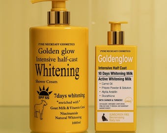 Crème éclaircissante Visage GOLDEN GLOW Extra Whitening - 60g, à L'acide Kojique Et Or, Pour Taches, Tous Types De Peau