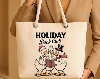 Book lover tote bag, cute tote bag, book club tote