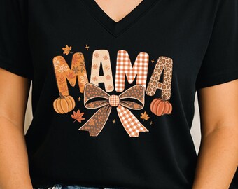Fall mama shirt, mama fall shirt, mama shirt, autumn shirt, leopard pumpkin, floral mama shirt, fall leaves, spooky season, fall vibes shirt