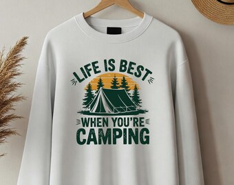 Camping sweatshirt, camping gift