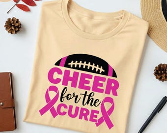 Tackle cancer shirt, cheerleading shirt, cheer for the cure shirt, tackle cancer, cancer warrior tee, breast cancer shirt, cheer tshirt