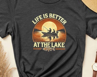 Life is better at the lake, Lake Life T-Shirt Life Is Better At The Lake T Shirt Lake Days Shirt Family Vacation Shirt Camping Oversized Tee