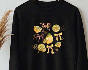 Lemon Sweatshirt, Summer Fruits Tee, Watercolor Lemons Shirt, Graphic For Women, Lemon Shirt, Gift For Her, Gift for Mom, Cottagecore Shirt
