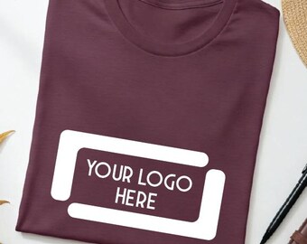 Custom Logo Text Name V-Neck Shirts, Personalized Logo, Custom Design Shirt, Custom Text Shirt, Your Business Logo, Brand Logo T Shirt Team