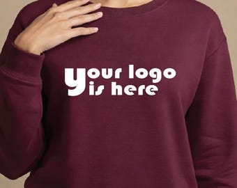 Personalized Company Logo Sweatshirt, Custom Logo Sweatshirt, Sports Team Logo Clothing, Custom Brand Hoodie for Business, Small Business