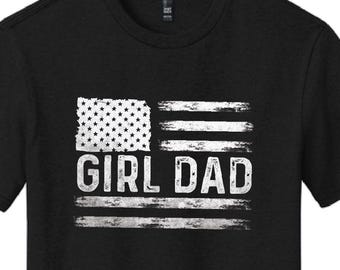 Girl Dad USA flag Shirt, Dad Tee, Best Dad Gift, Birthday Shirt, Father’s Day Shirt, Girl Dad Era, Gift for Husband, Gift for Dad Birthday