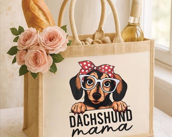 Dachshund dog tote bag, dachshund tote, dachshund dog, tote bag, dog tote, dog tote bag, tote bag dog, gift for dog lovers, reusable grocery