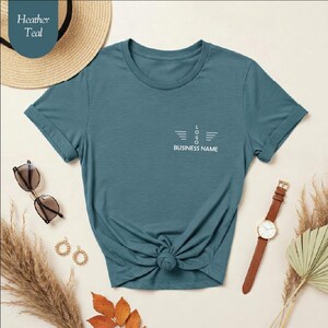 Personalized Logo V-Neck T-shirt, Custom Brand Shirt, Business Logo Shirt, Personalized Company Shirt, Custom Logo Shirt, Company Logo Tee Bild 6