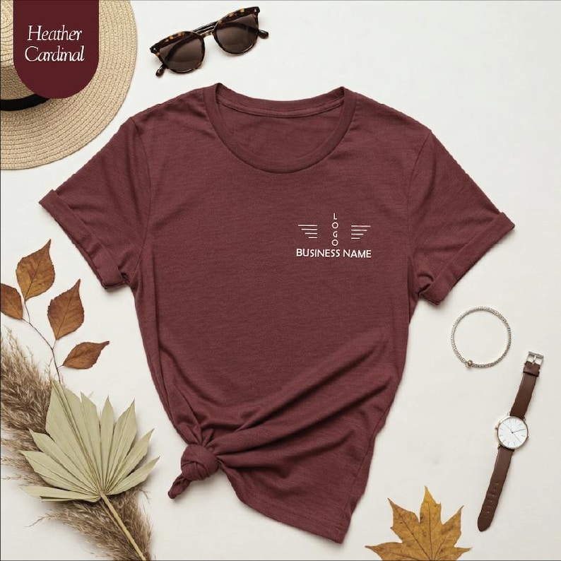 Personalized Logo V-Neck T-shirt, Custom Brand Shirt, Business Logo Shirt, Personalized Company Shirt, Custom Logo Shirt, Company Logo Tee Bild 5