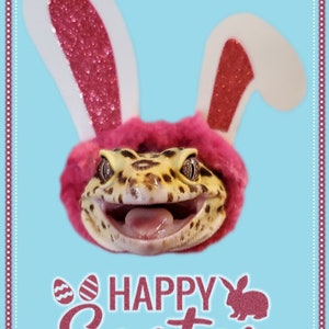 Cartão de Feliz Páscoa - Perfeito para os amantes de lagartixas-leopardo e répteis!