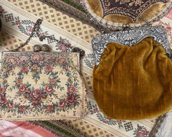 Juego de 15 bolsos de noche antiguos parisinos vintage franceses al por mayor