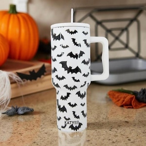 Halloween Bat Tumbler, Halloween Cup, Halloween Tumbler, Bat Tumbler, Womens Tumbler, Bats Halloween Tumbler, Cute Bat Tumbler, Halloween