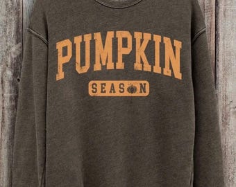 Sudadera marrón mineral "Pumpin Season", sudadera "Calabaza Season", sudadera de otoño, ropa de otoño, camiseta de otoño, sudadera de calabaza, amante del otoño