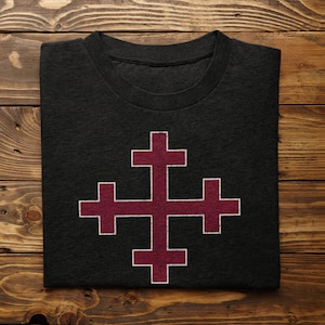 Cross Shirt | Deus Vult Shirt | Crosslet | Crusader Cross | Knights Templar Shirt | Medieval Cross | Catholic Shirt | Latvian Cross Tee