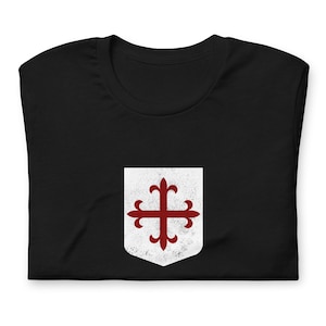 Knight Templar Shirt | Crusader Cross | Flory Cross Shirt | Deus Vult Shirt | Cross T Shirt | Crusader Shirt | Medieval Cross Unisex T