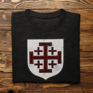 Deus Vult Jerusalem Cross Short-Sleeve T-Shirt Unisex