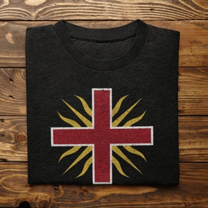 Cross Shirt | Deus Vult Shirt | Cross with Rays | Crusader Cross Shirt | Knights Templar Shirt | Medieval Cross | Catholic Shirt | Unisex T