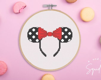 Mouse Headband with Dots Cross Stitch Pattern ~Instant Download PDF~