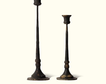 Rustic Dinner Candlestick  Holders ( x 2 different sizes)