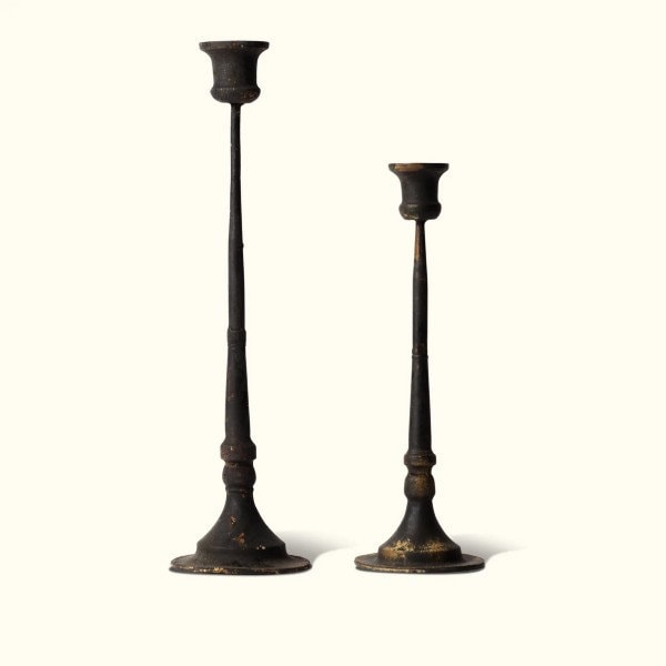 Rustic Dinner Candlestick  Holders ( x 2 different sizes)