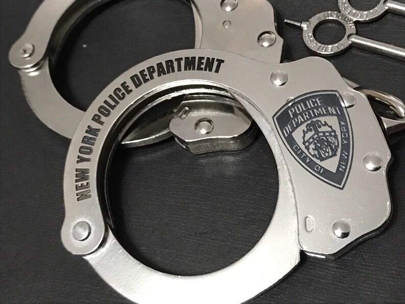New York Police Department NYPD Detective Engraved Handcuffs Etsy