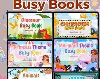 6 Artistic Busy Books Bundle for Kids Canva  Editable Templates|Printable  |download PDF