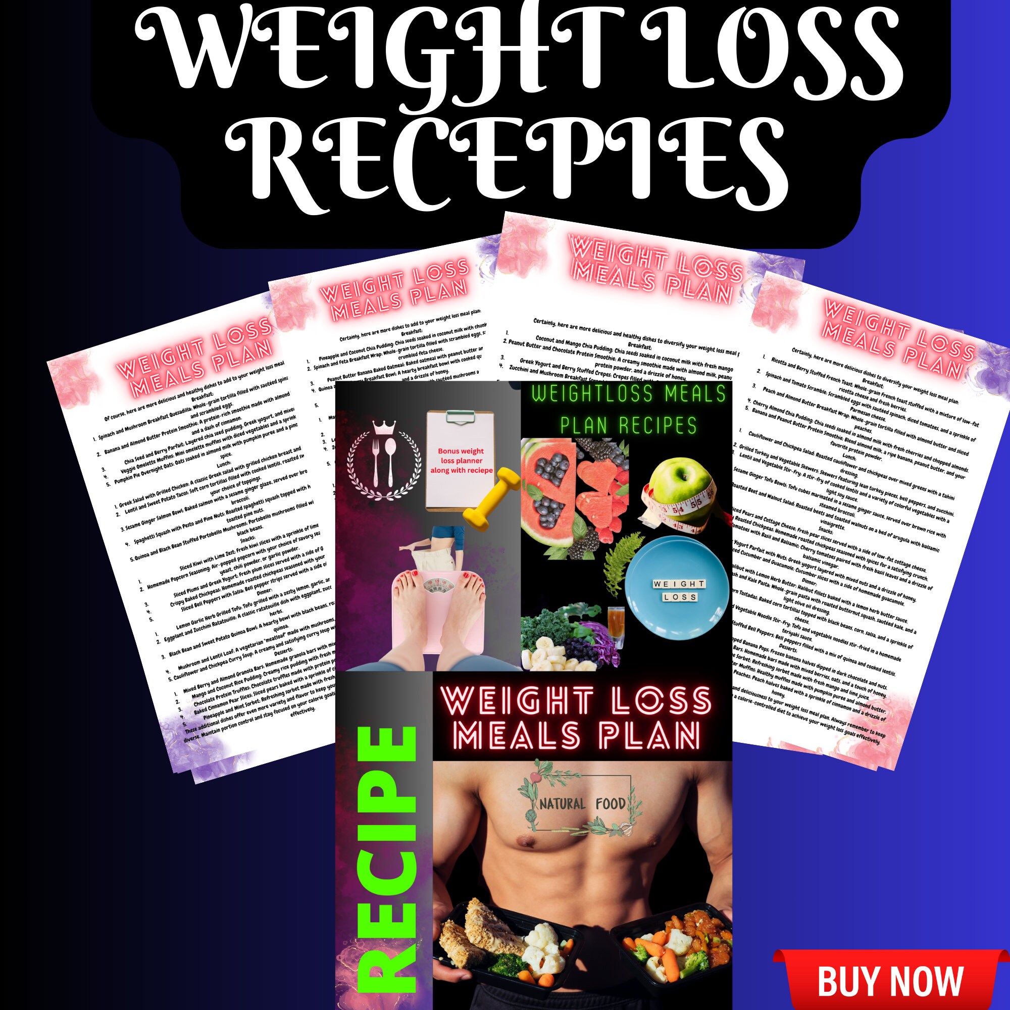 High Protein Weight Loss Meal Plan: Muscle Gain Recipes (PDF E-book)