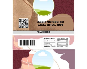 Bearbeitbare Schokoladentafel-Vorlage: Druckbare Gastgeschenke (Canva Label)