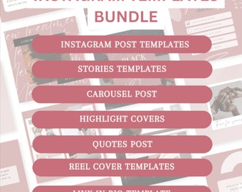 1000 Instagram Templates Bundle: Canva Social Media Templates