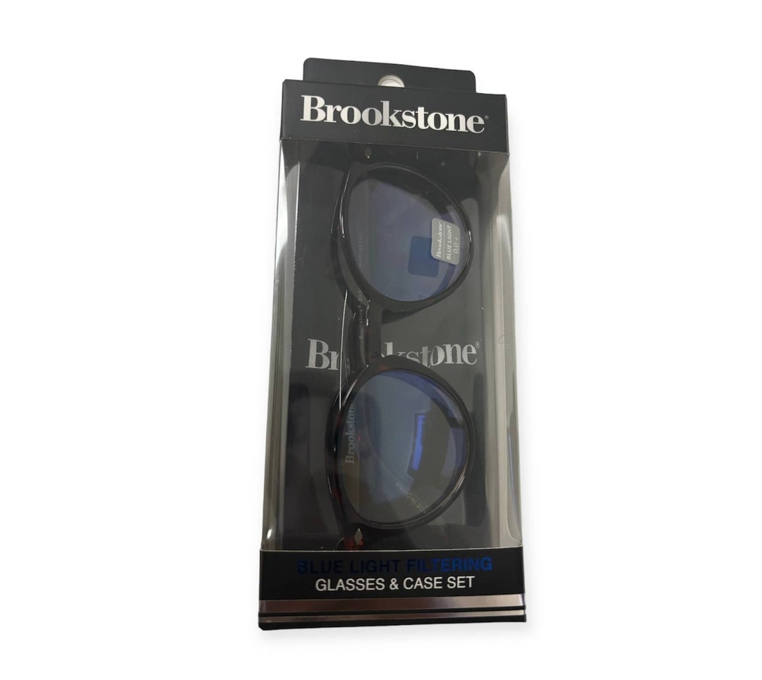 Brookstone Blue Light Filtering Glasses 0.0 Etsy