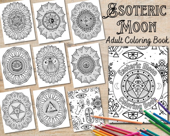 Witchy Coloring Book Pages | Mystical & Occult Designs (PDF)