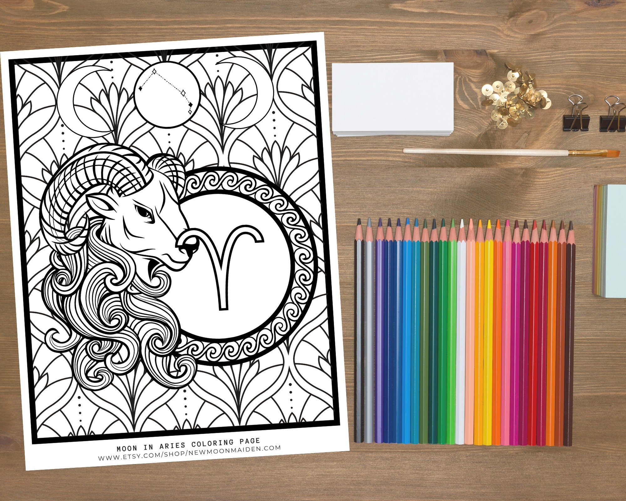 Zodiac Sign Coloring Pages | 12-page Printable Digital Download ...