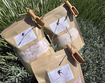 Farm Grown Lavender Bath Salts | Relaxing Aromatherapy Soak, 16oz