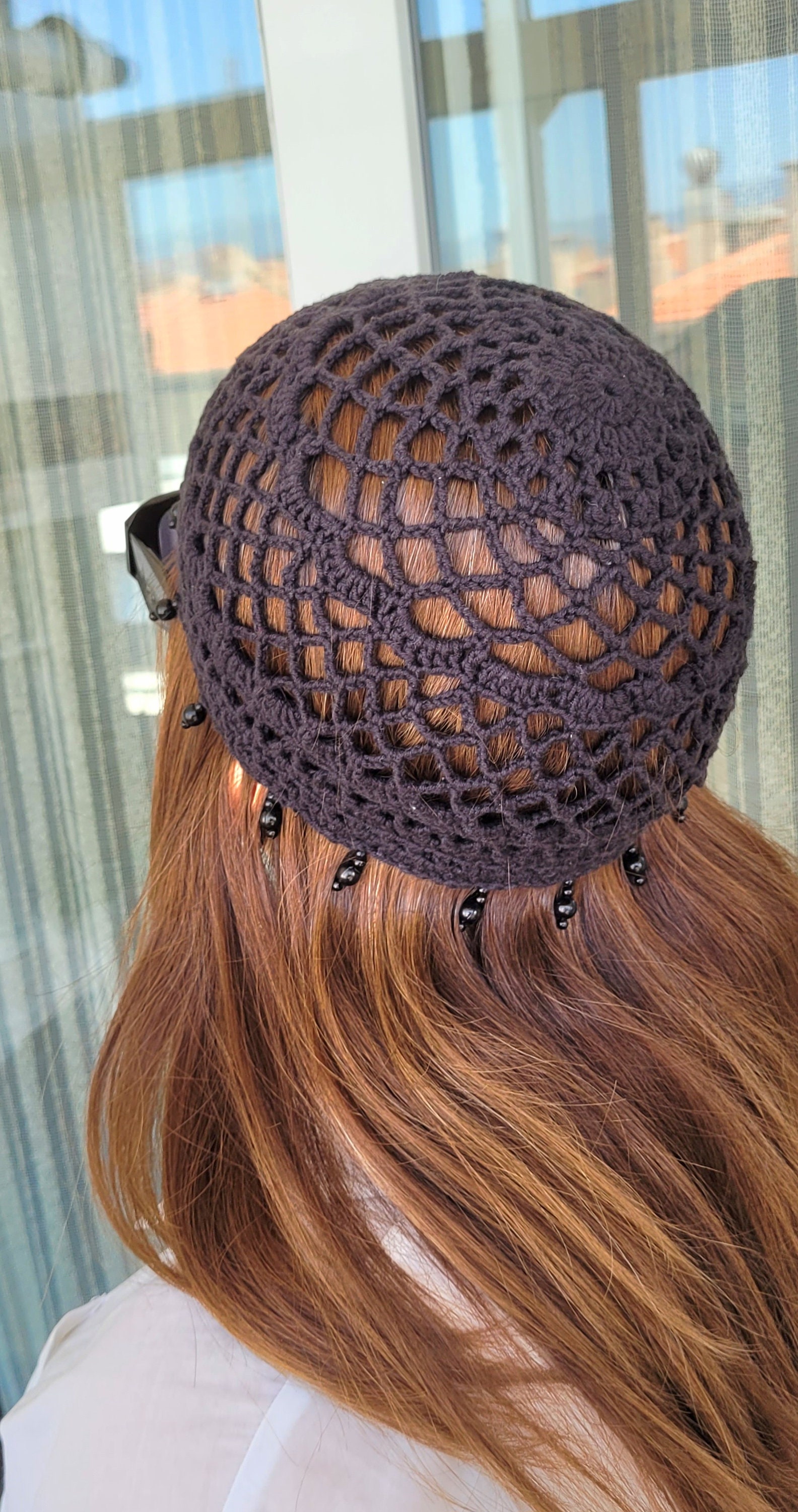 Beaded Black Crochet Hat, Cotton Mesh Knitted Hat, Skull Cap, Retro Hat, Fishnet Hat, Summer Hat, Crochet Lace Beanie, Handmade Gift - Etsy Beaded Black Crochet Hat, Cotton Mesh Knitted Hat, Skull Cap, Retro Hat, Fishnet Hat, Summer Hat, Crochet Lace Beanie, Handmade Gift - Etsy