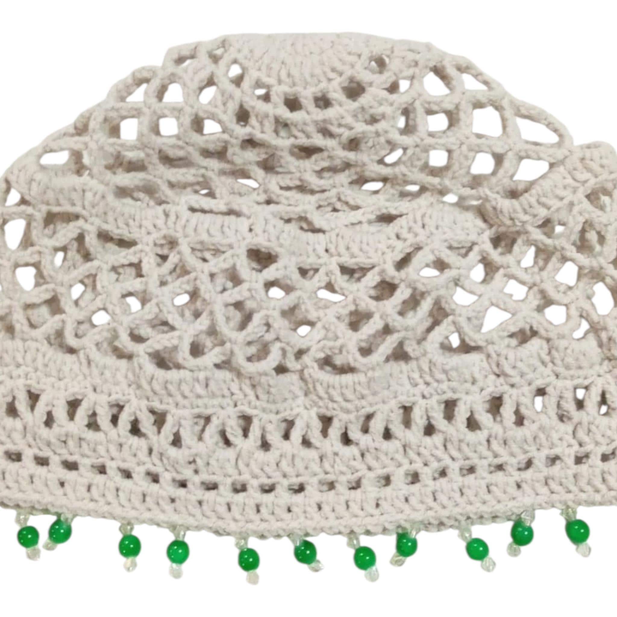 Crochet Cotton Mesh Hat – Boho Skull Cap for Summer, Festival