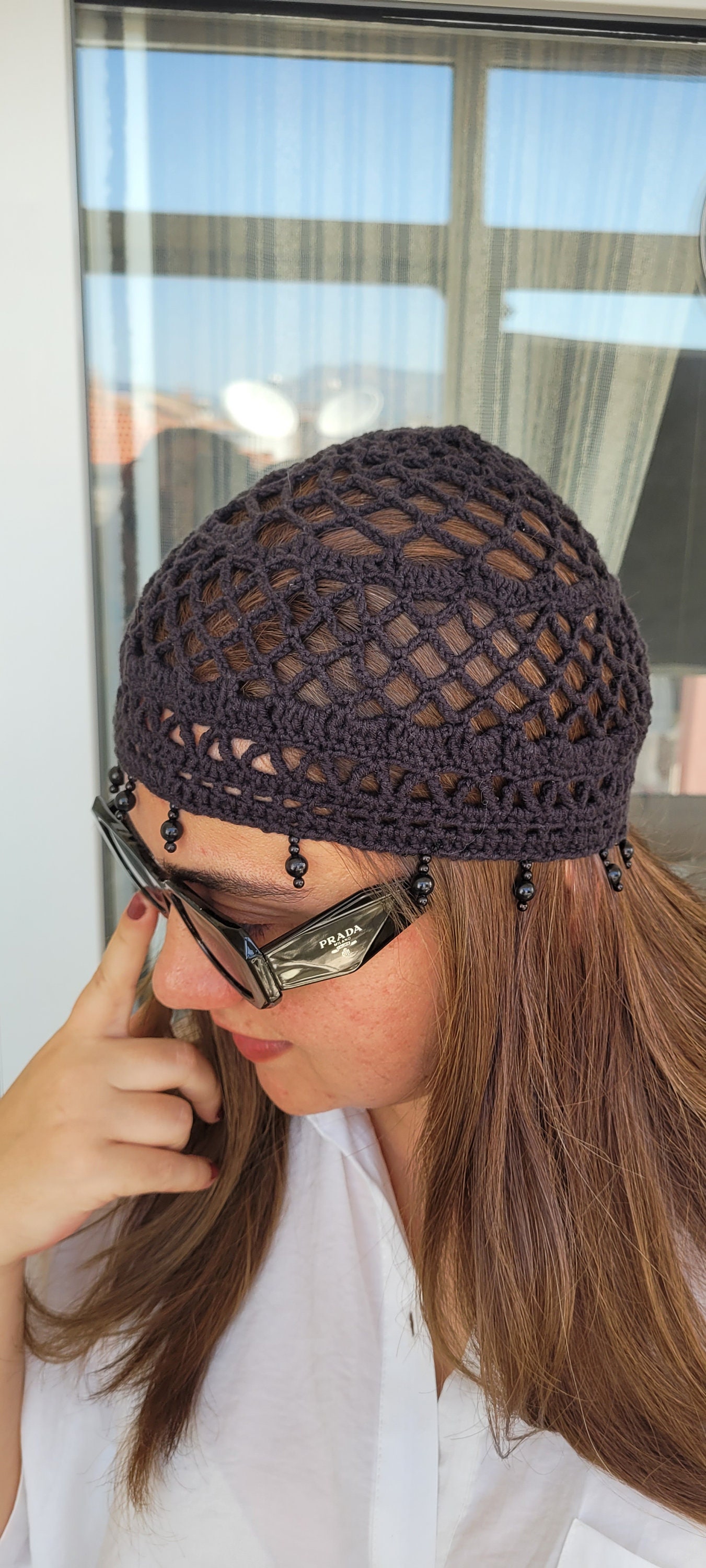 Beaded Black Crochet Hat, Cotton Mesh Knitted Hat, Skull Cap, Retro Hat, Fishnet Hat, Summer Hat, Crochet Lace Beanie, Handmade Gift - Etsy Beaded Black Crochet Hat, Cotton Mesh Knitted Hat, Skull Cap, Retro Hat, Fishnet Hat, Summer Hat, Crochet Lace Beanie, Handmade Gift - Etsy