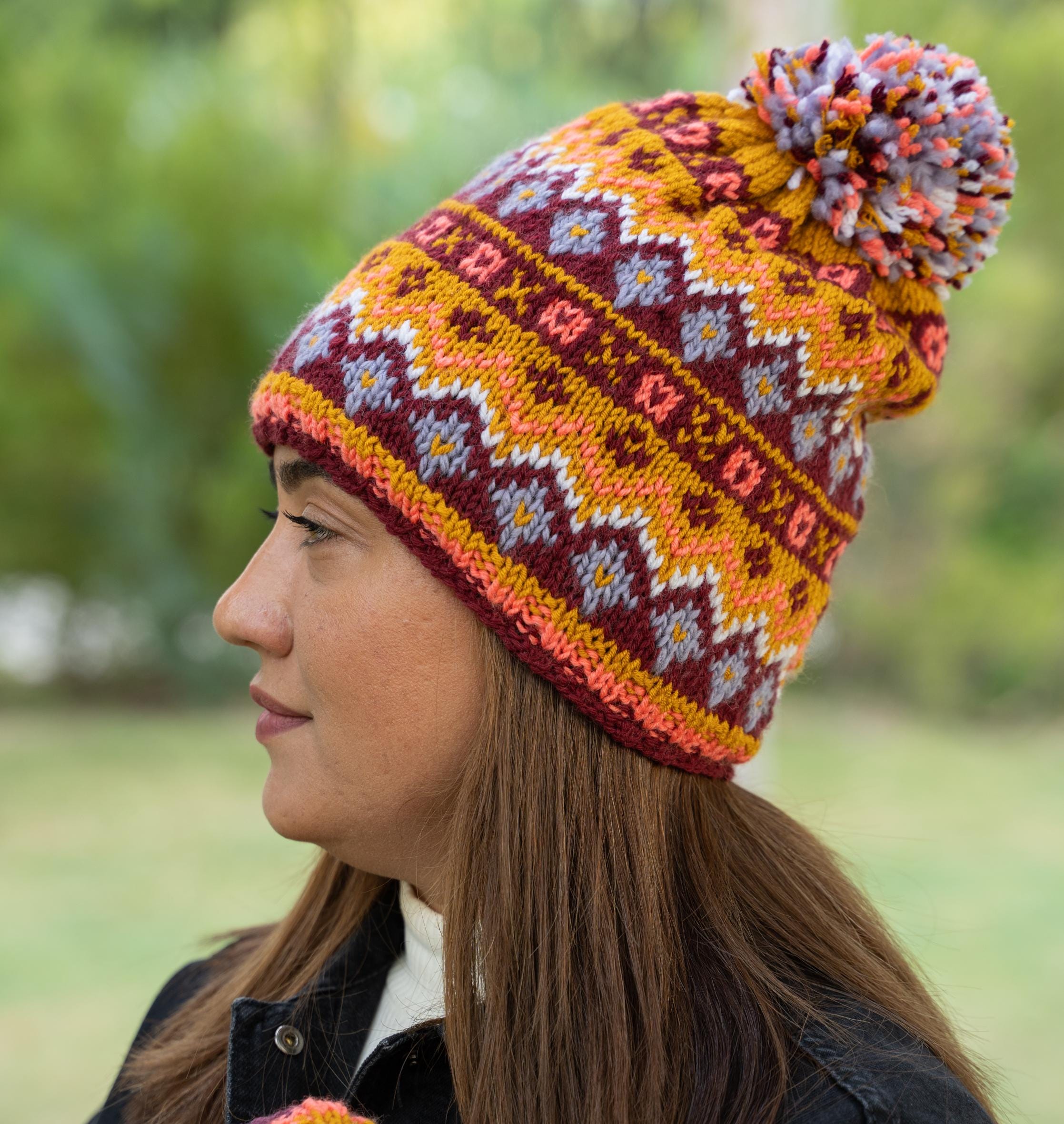 Ensemble Bonnet + Mitaines Tricot Chic - Taille F40 - Couleurs Gris Clair, Blanc, Rose Pâle