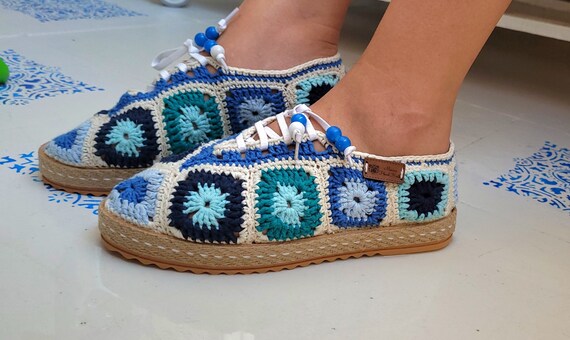 Alpargatas de ganchillo para zapatos planos de verano Etsy España