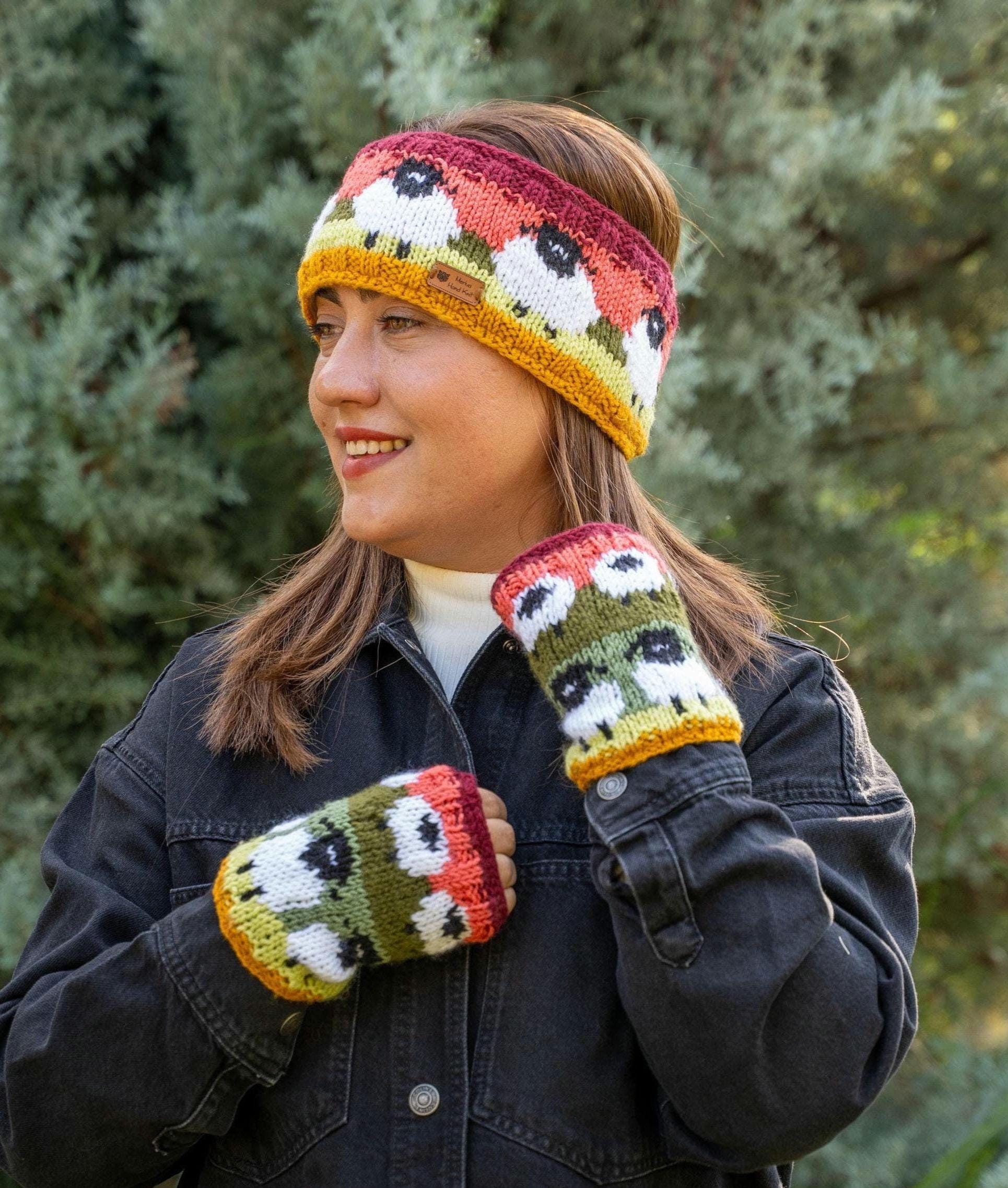7 piece Vintage Ski Headband Earwarmer Bundle Spencer Double-Layer Ear Warmer Headband Knit Fuzzy Winter  main image 2