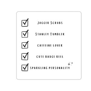 Basic B RN CHecklist Die-Cut Stickers