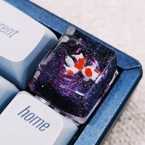 Teclas artesanais de peixinho dourado, teclas personalizadas, teclas de peixe botânico, teclas OEM SA, teclas de teclado mecânico Shift Backspace Barra de espaço