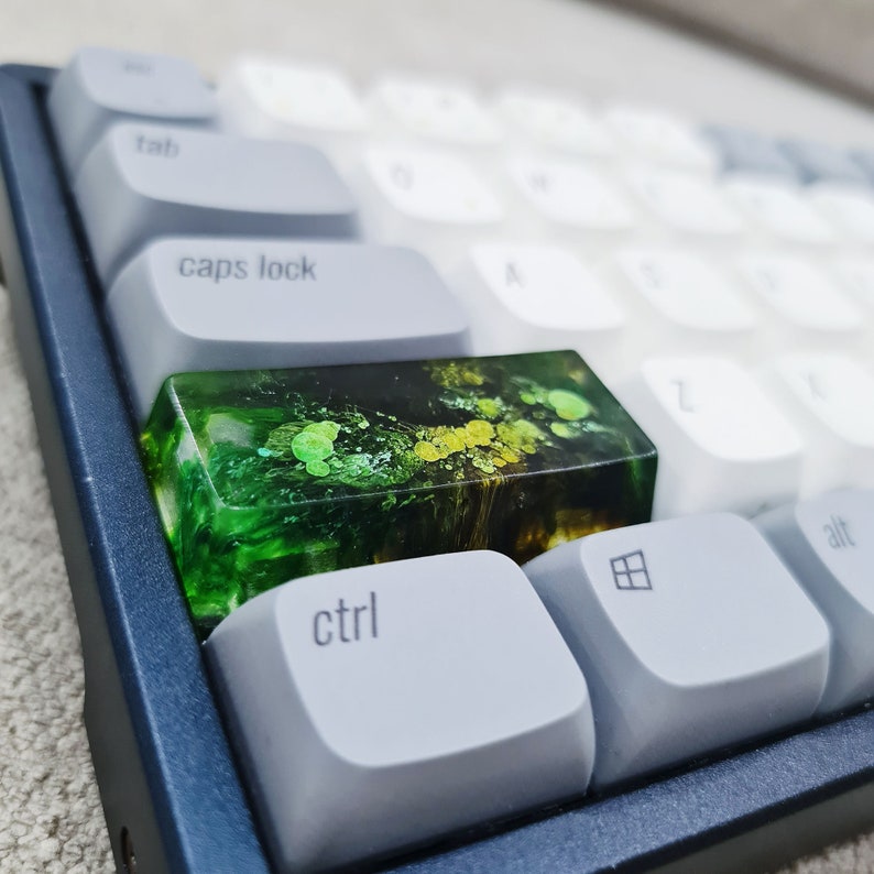Epoxy Resin Artisan Keycap Custom Keycaps Botanical Keycaps Etsy