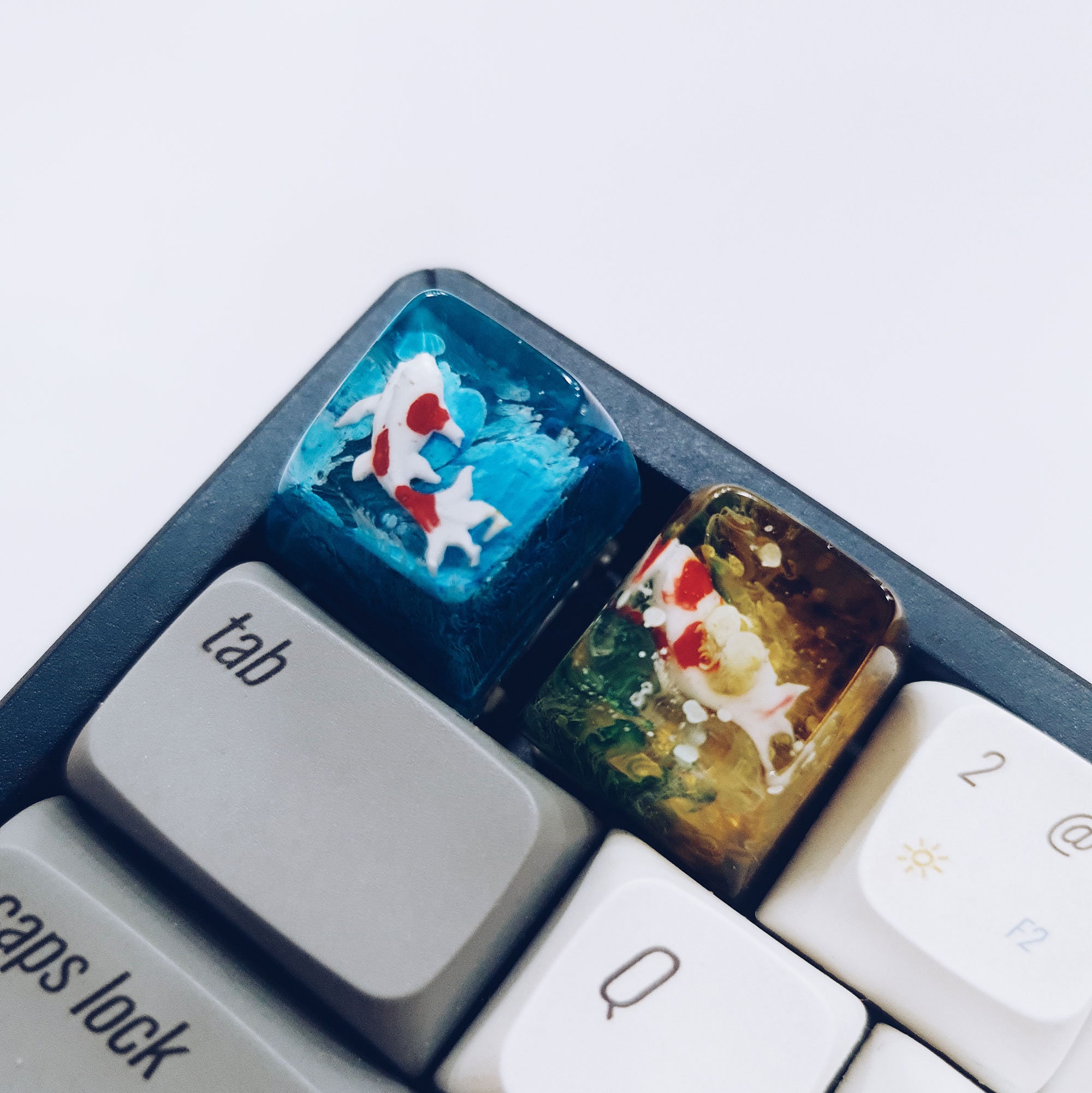Epoxy Resin Artisan Keycap Custom Keycaps Botanical Koi Etsy Australia