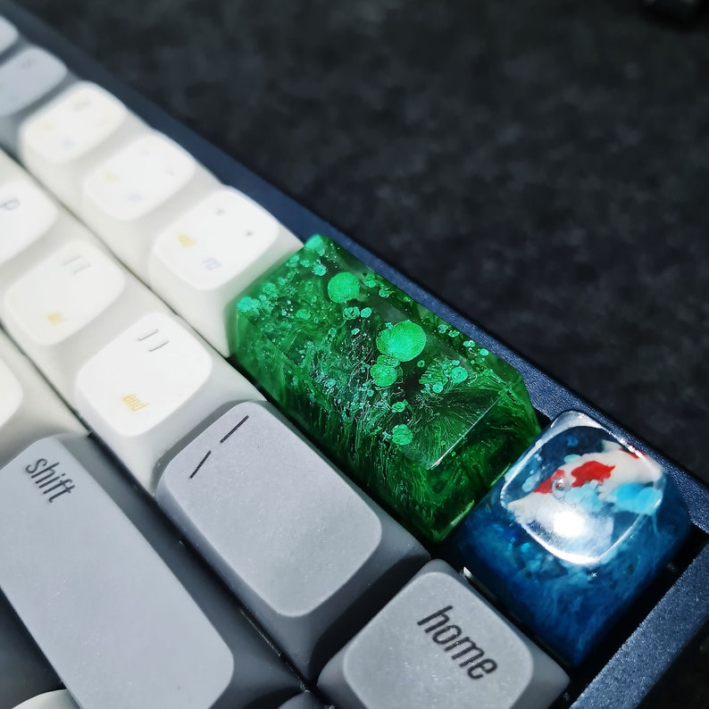 Epoxy Resin Artisan Keycap Custom Keycaps Botanical Keycaps Etsy