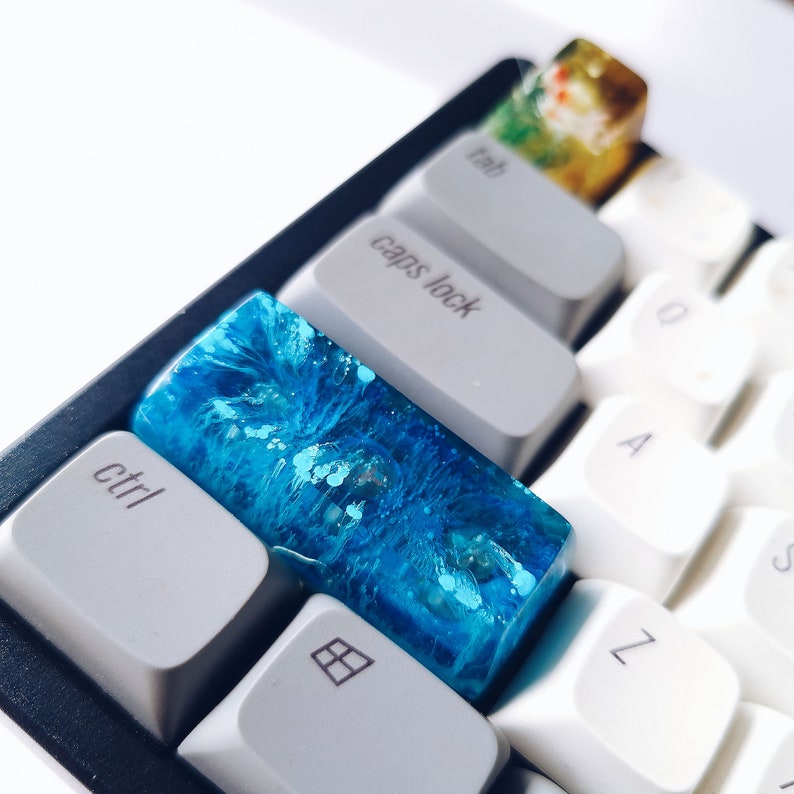Epoxy Resin Artisan Keycap Custom Keycaps Botanical Keycaps Etsy