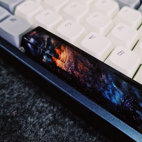 Epoxy Resin Artisan Keycap, Custom keycaps, Interstellar Galaxy Keycap, OEM SA Keycaps, Mechanical Keyboard Shift Spacebar Esc Keycap