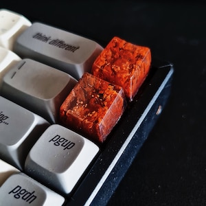 Artisan Keycap, Custom keycaps, Orange Keycaps, Epoxy Resin SA OEM Keycaps, Mechanical Keyboard Shift Spacebar Keycap, Cherry MX Switch